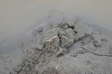 liquid cool sand in on river