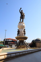 Fototapeta premium Square in Skopje in Macedonia