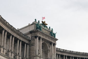 Old building in europe in the capital of Austria in Vienna