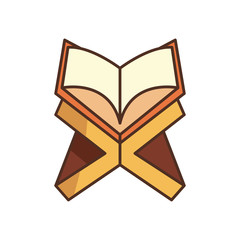 Ramadan koran book fill style icon vector design