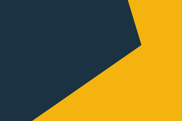 An abstract dark blue and yellow color blocking background image.