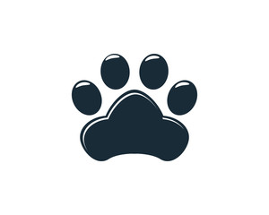 Paw Print Icon Vector Logo Template Illustration Design
