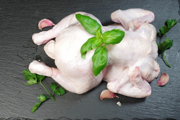  raw chicken with parsley © Witold Krasowski