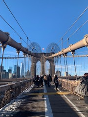 brooklyn bridge and new york city manhattan