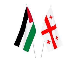 Georgia and Palestine flags