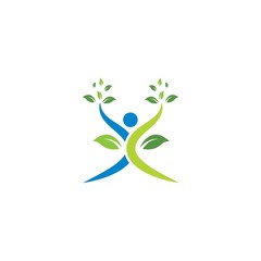 Healthy Life people  Logo template vector