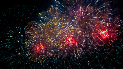 fireworks, Moscow, Russia, Circle of light, city day, Moscow Day, Victory Day, May 9