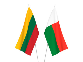 Lithuania and Madagascar flags