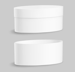 Oval metal can for food, cookies and gifts.