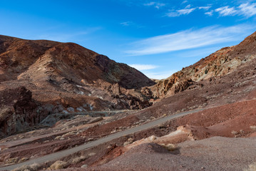 Calico Ghost town,  rocky mountain behind the town. California, USA