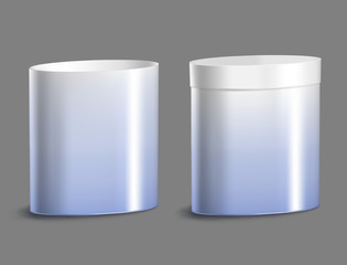 Oval идгу metal can for food, cookies and gifts.