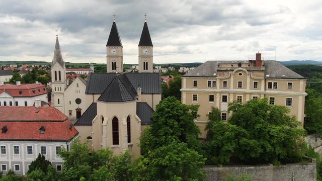 Castle of Veszprem with cloudy sky