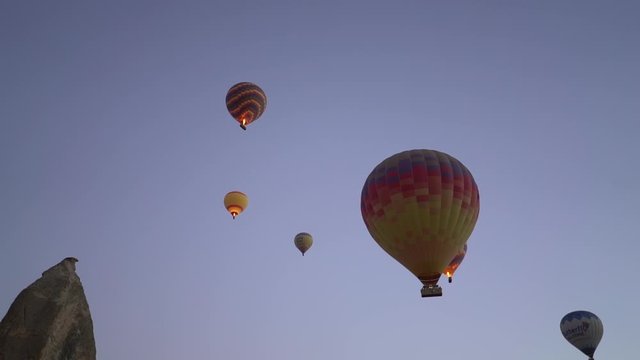 cappadocia ballons fire sky