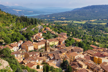 Fototapeta na wymiar View of village Moustiers Sainte Marie, France