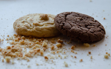 shortbread cookies on a white background