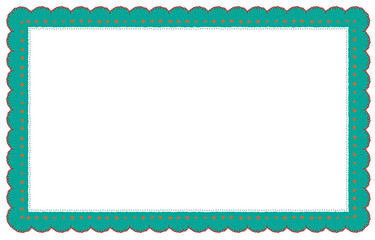 レトロな配色の刺繍糸フレーム