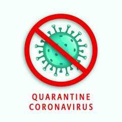 Coronavirus or COVID-19 logo. Stop the SARS-CoV-2, virus symbol, stop sign or quarantine logo.