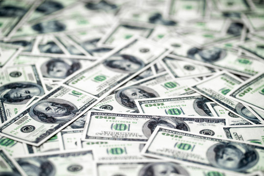 Closeup money background with shallow DOF. Business concept