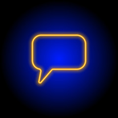vector neon flat design icon of message symbol