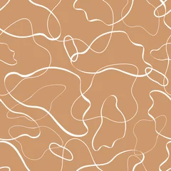 Tuinposter Bestsellers Abstract naadloos patroonontwerp met abstracte blobs, handgetekende lijnen en golvende contouren. Tegelbare herhalende achtergrond voor branding, pakket, stof en textiel, inpakpapier