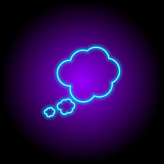 vector neon flat design icon of message symbol