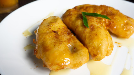 Fried bananas, Indonesian street food