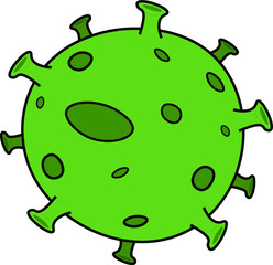 covid19. Virus danger icon. Stop virus outbreak. Pandemic infection. Vector illustration. Covid19 symbol