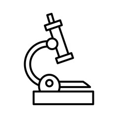 microscope laboratory, line style icon vector illustration design
