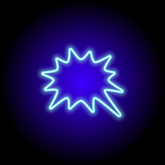 vector neon flat design icon of message symbol