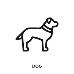 dog icon vector. walking dog symbol sign.