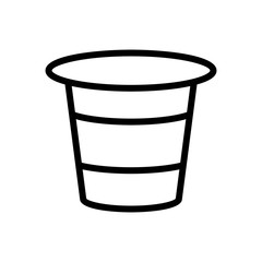the yogurt in the Cup icon vector. the yogurt in the Cup sign. isolated contour symbol illustration