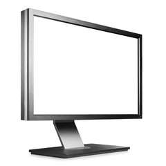 Computer monitor, isolated on white background