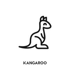 kangaroo icon vector. kangaroo symbol sign.