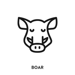 boar icon vector. boar symbol sign.