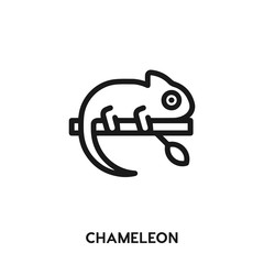chameleon icon vector. chameleon symbol sign.