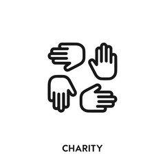 charity icon vector. charity symbol sign.