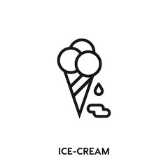 ice-cream icon vector. ice-cream symbol sign.
