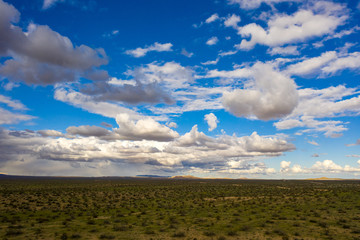 aerial view of blue sky and clouds