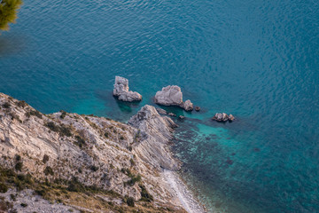 Vista dall'alto de Le 2 Sorelle di Sirolo, Regione Marche 