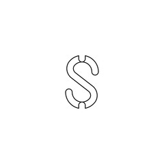 Dollar icon. Purchase button. Online shopping symbol logo design element.