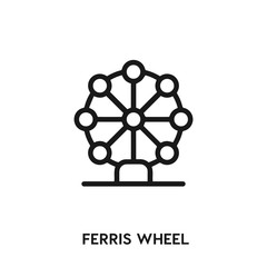 ferris wheel icon vector. ferris wheel symbol sign.