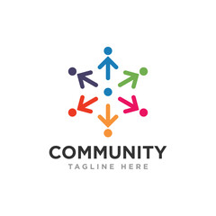 Community Logo Icon Design Vector