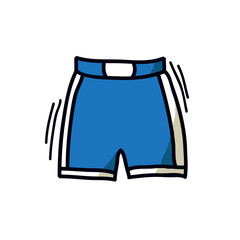 boxing shorts doodle icon, vector illustration