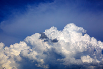 Abstract cloud and blue sky background with copy space.