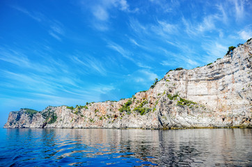 magnificent view of the cliffs of the Kornati Islands in Croatia