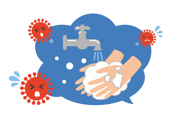 ウイルス　感染症　予防　手洗い © Spiharu