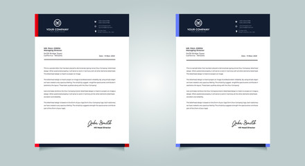 Business Letterhead template with modern abstract design vector Illustration EPS 10
