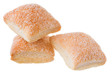 Homemade shortbread cookies isolated