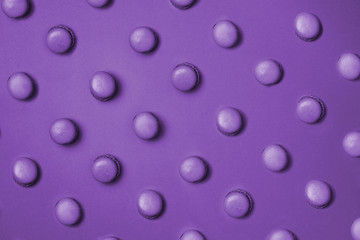 macaroons four types pattern on background 