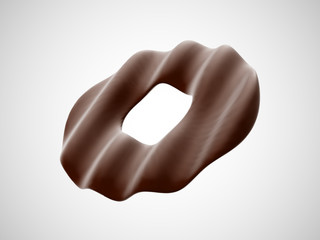 Obraz premium Chocolate cookies isolated on white background. Delicious sweet unhealthy food - chocolate dessert source of extra calories. Realistic vector illustration of milk chocolate pieces.